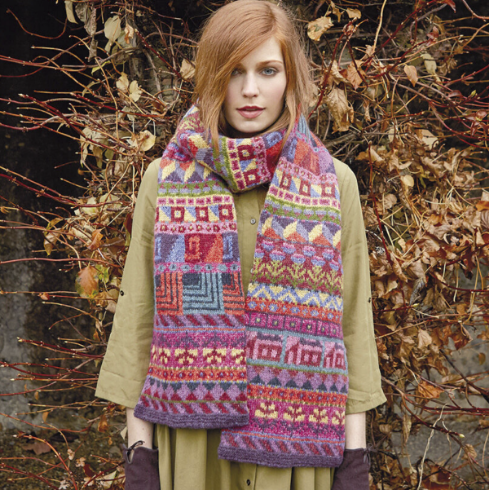 Sampler scarf